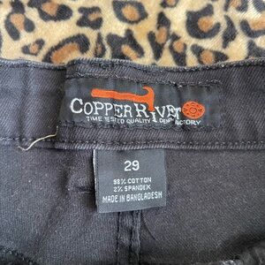 Copper Rivet Black Denim Jeans